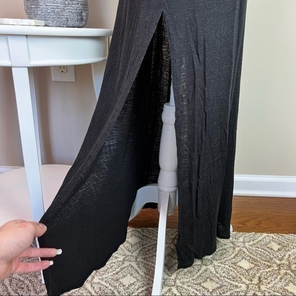 Amuse Society Womens Black V-Neck Padma Short Sleeve Maxi Knit Dress Size XS - Picture 8 of 12